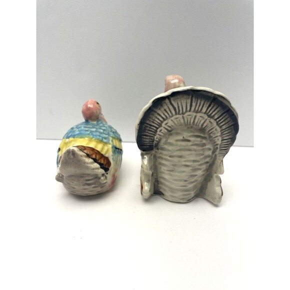 Turkey Salt & Pepper Shakers VTG Traditional Thanksgiving Tom and Hen - Picture 3 of 8